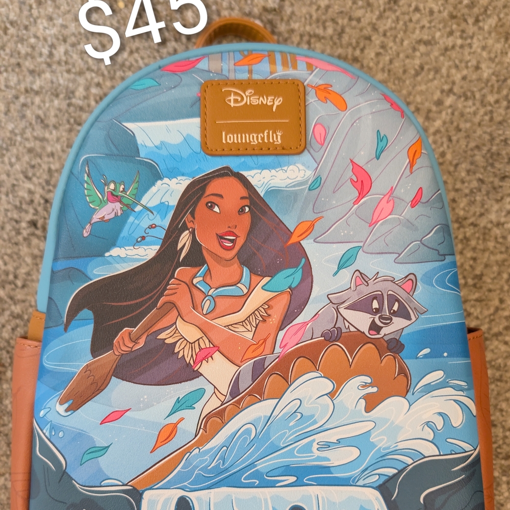 Loungefly Disney Pocahontas Backpack - Blue and Brown